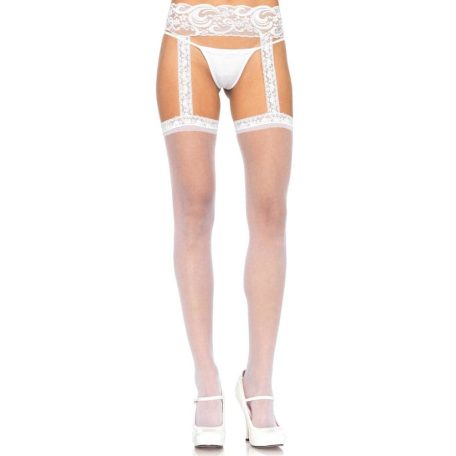 Sheer Thigh Highs - WHITE - O/S - HOSIERY