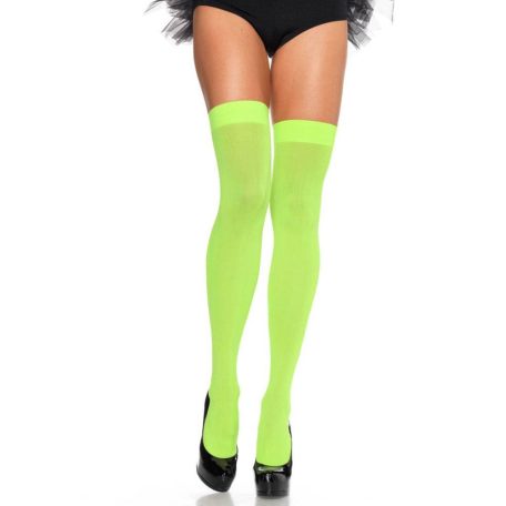 Nylon Over The Knee - NEON GREEN - O/S - HOSIERY