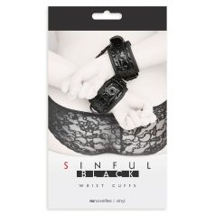 Sinful Wrist Cuffs Black