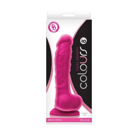 Colours Dual Density 8 inch Dildo Pink