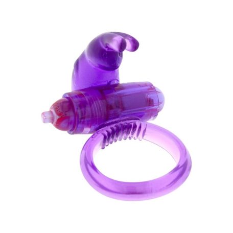 Rabbit Silicone Vibrating Cockring Purple